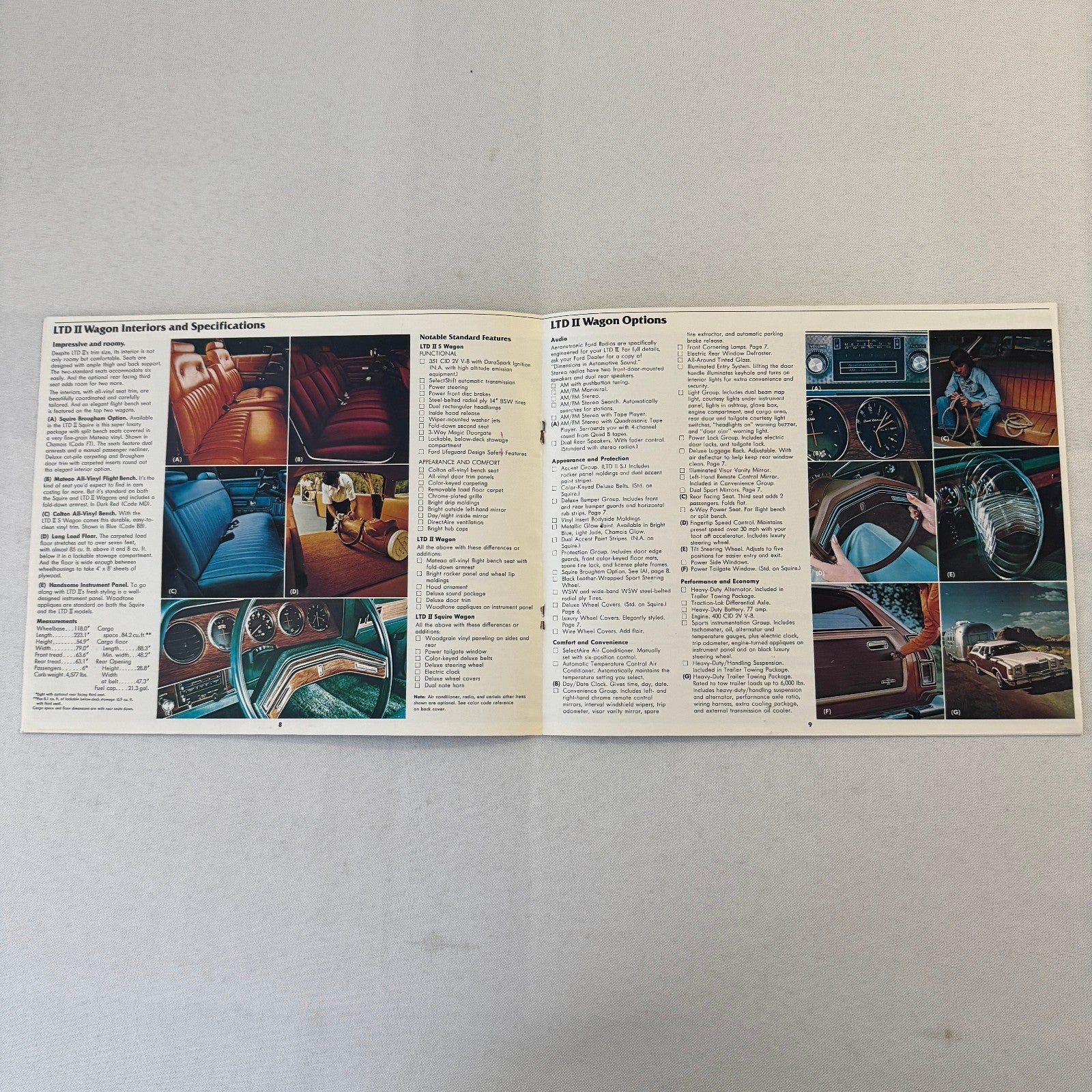 1977 Ford Station Wagon Car Sales Brochure Pinto Cruising Wagon Club Wagon LTD