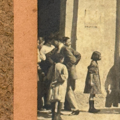 Vintage Photograph Photo People with Early Automobile Car