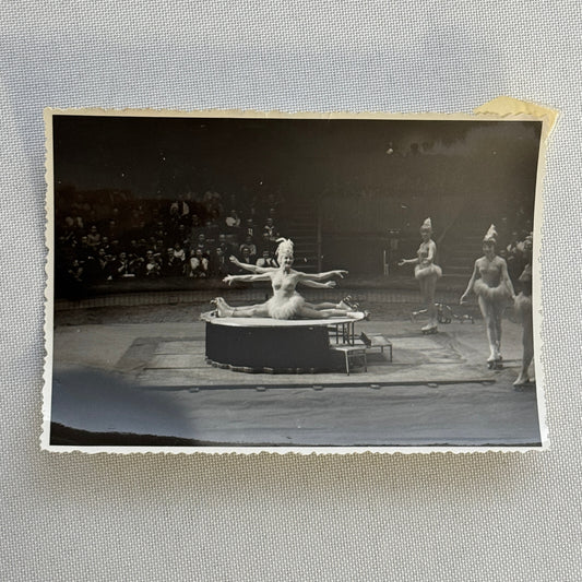 Vintage Circus Rollerskating Roller Skate Act Photo Photograph