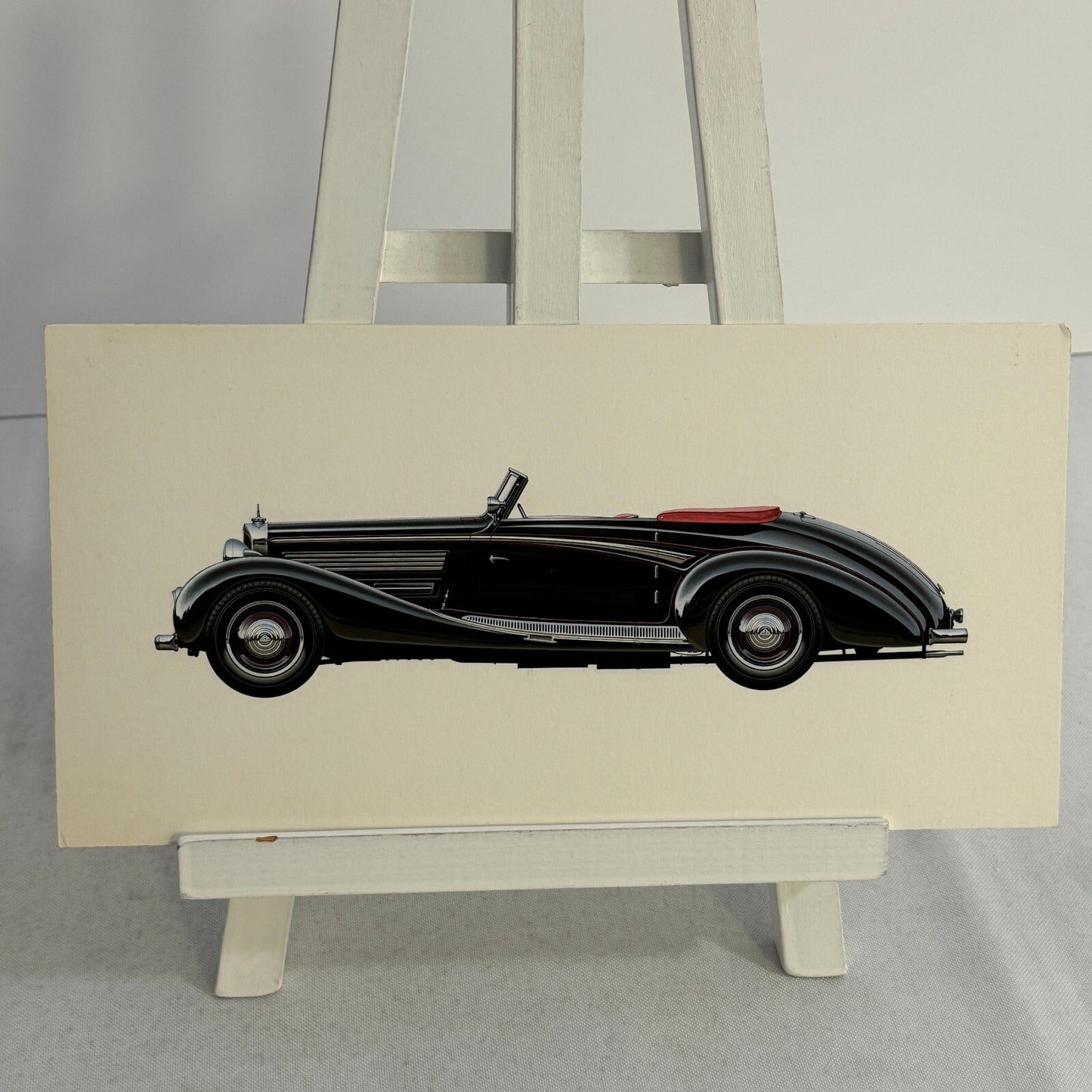 1937 Maybach Zeppelin D5 8 Sport Cabriolet by Spohn Illustration Art Hand Drawn