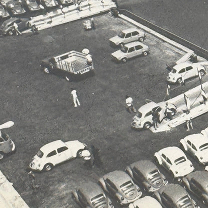 Vintage Volkswagen Mexico Car Transport Ship Boat Photo Photograph Print VW Bug