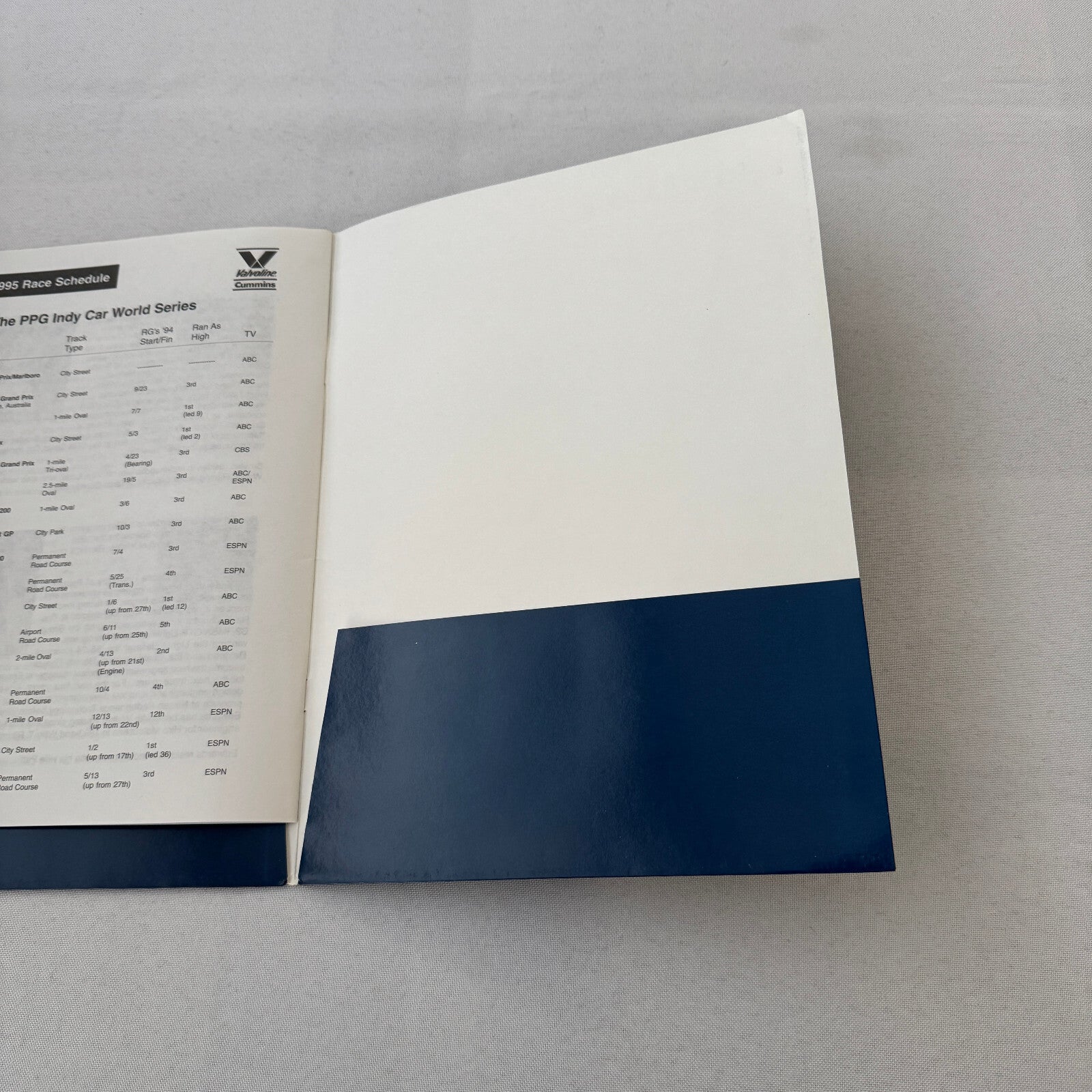 1995 Robby Gordon Valvoline Racing PPG Indy Car Press Kit Brochure 35mm Slides