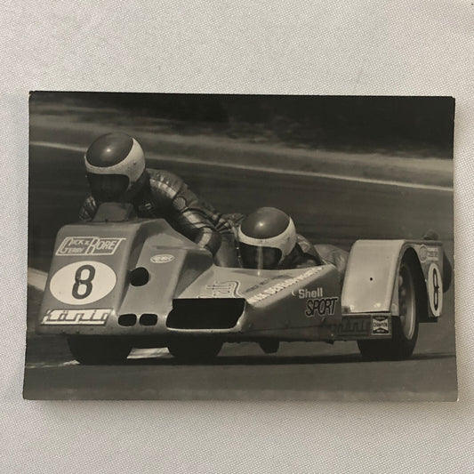 Vintage Motorcycle Sidecar Racing Photo Photograph Side Car Gerry Boret
