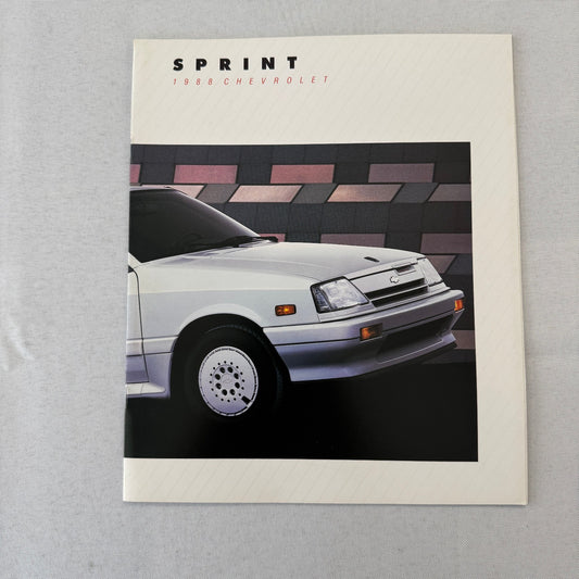 1988 Chevrolet Sprint Car Sales Brochure Catalog Vintage Advertising TURBO