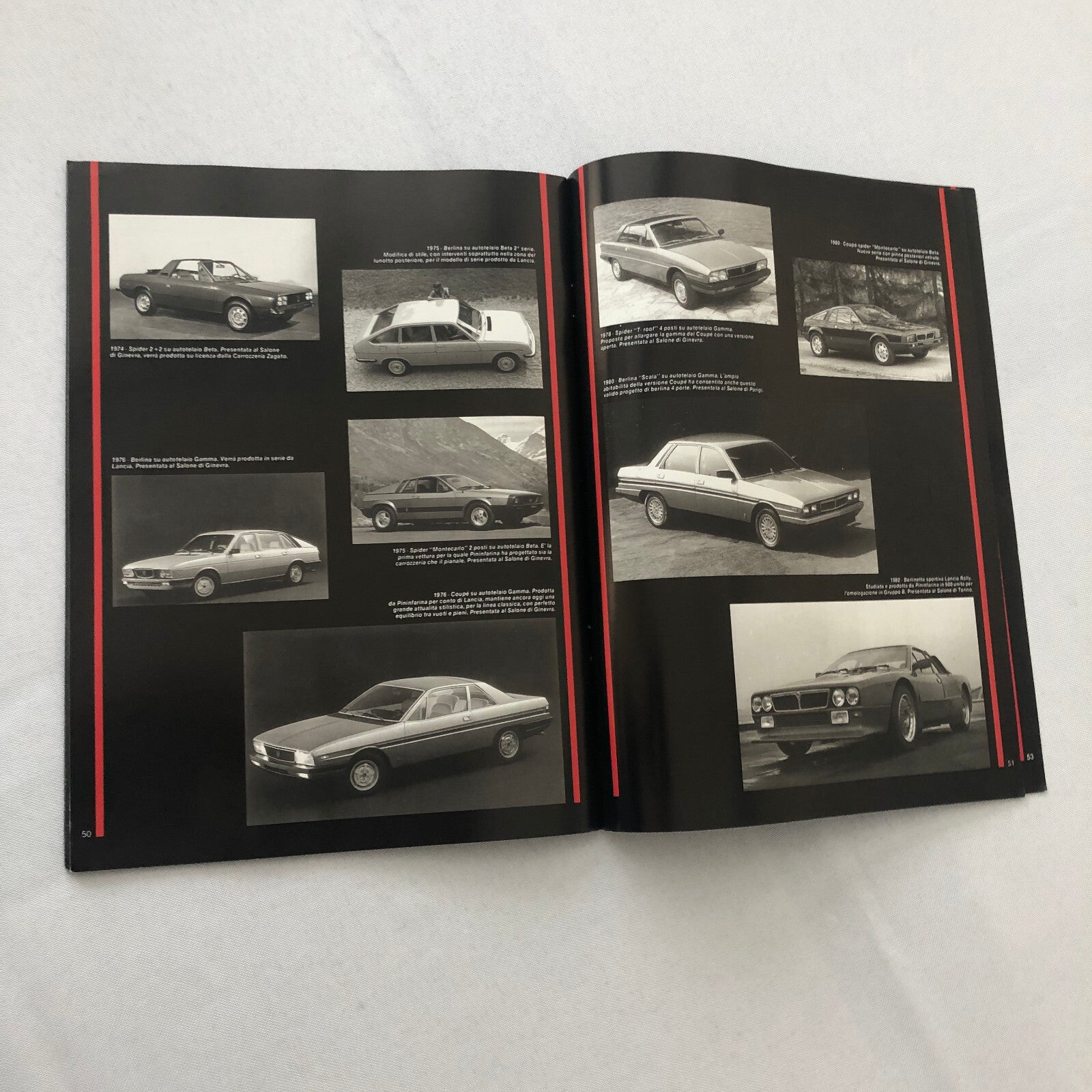 Lancia Pininfarina History Brochure Book Aurelia Cabriolet Coupe Berlinetta +