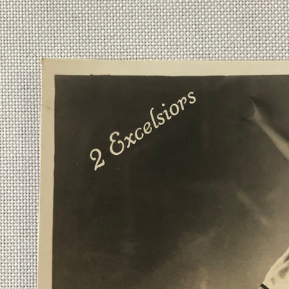 Circus Performer Real photo Postcard Post Card RPPC Bicycle Act 2 Excelsiors