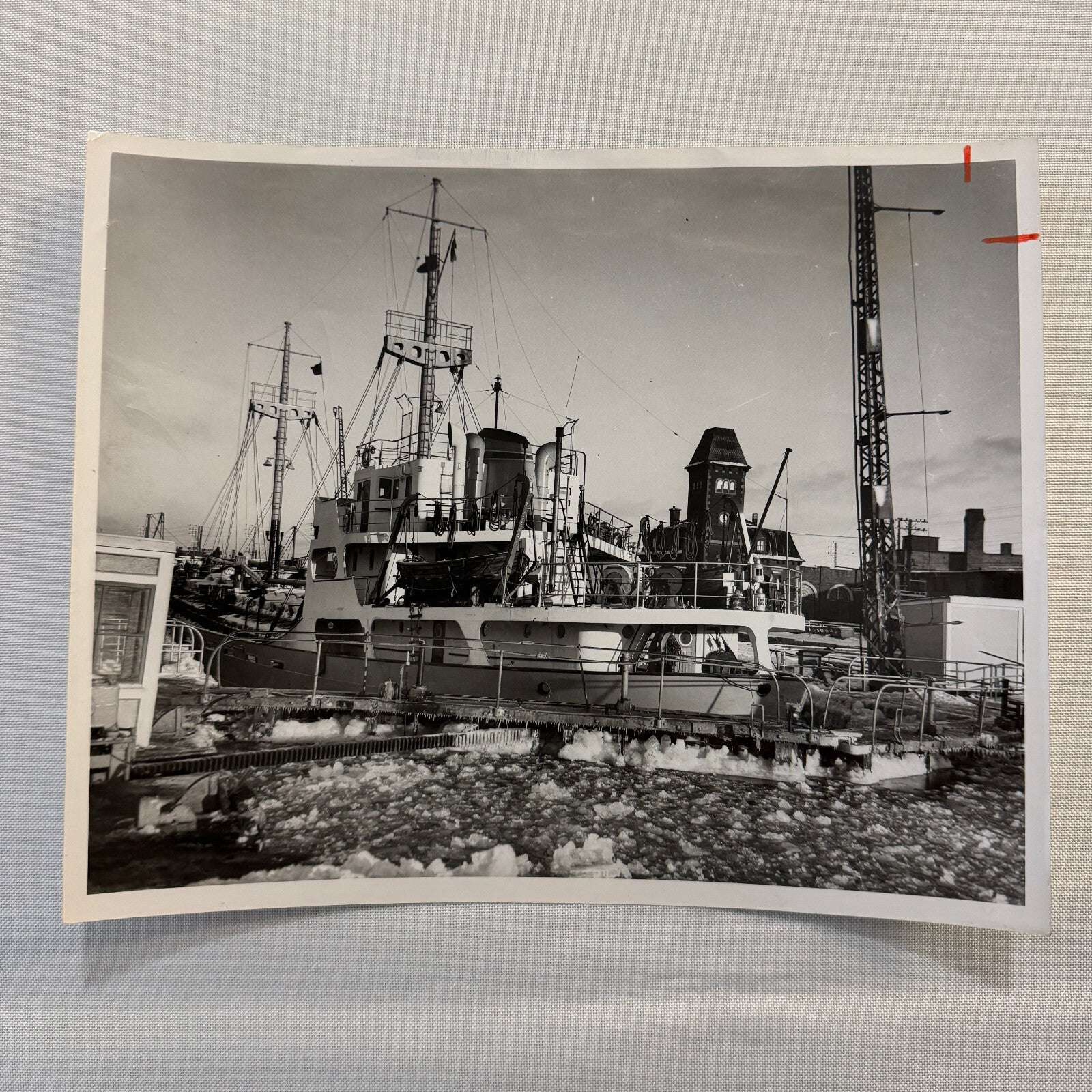 Vintage Ship Boat Photo Photograph German Freighter Hemlingen St Lawrence River