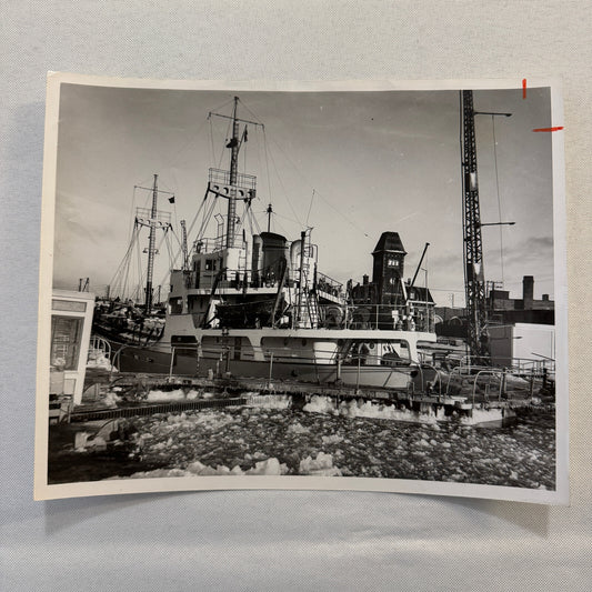 Vintage Ship Boat Photo Photograph German Freighter Hemlingen St Lawrence River