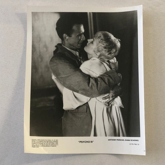 Psycho III Movie Film Press Photo Photograph Anthony Perkins Diana Scarwid