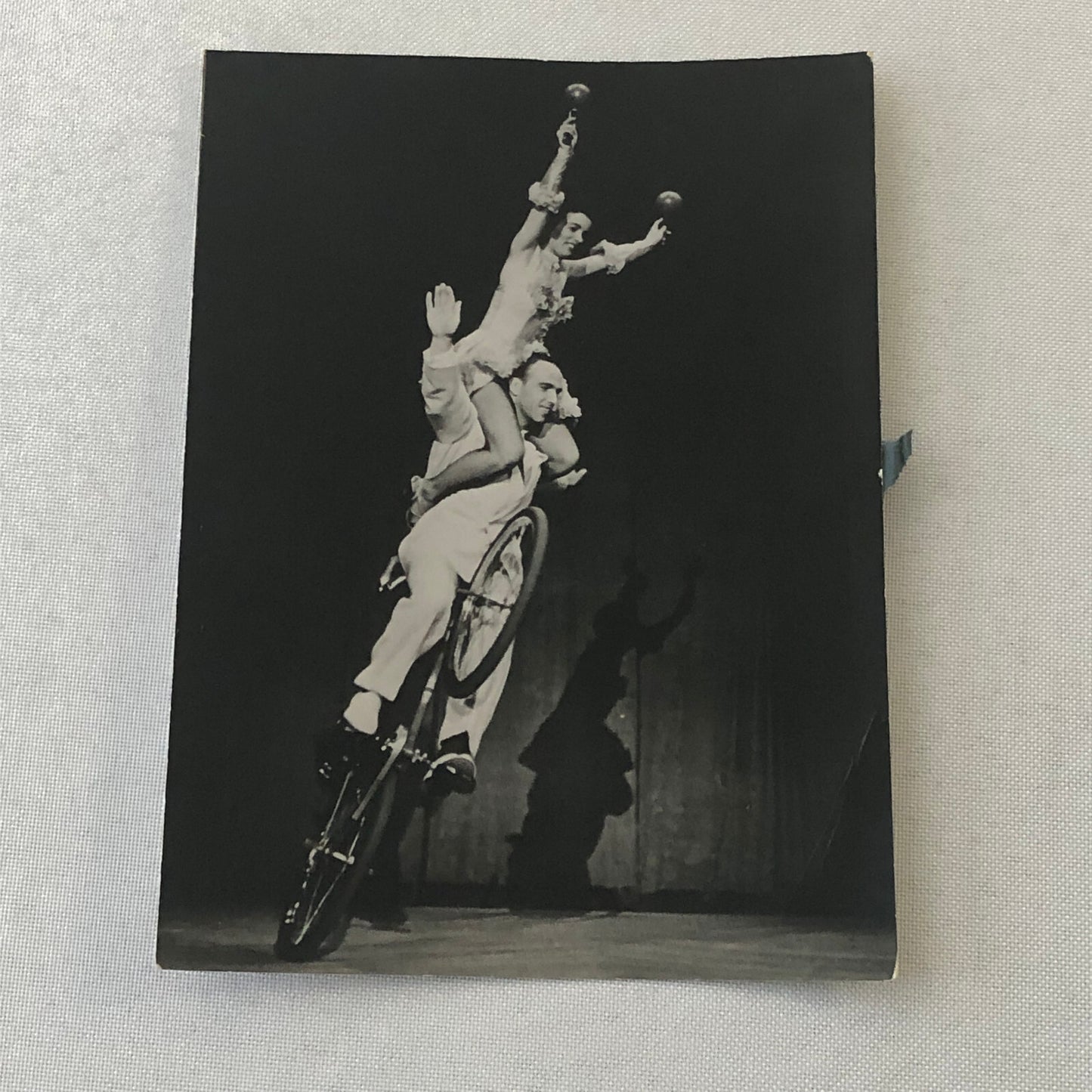 Circus Performer Bicycle Balancing Act 2 Heinkes Vintage Photo Photograph