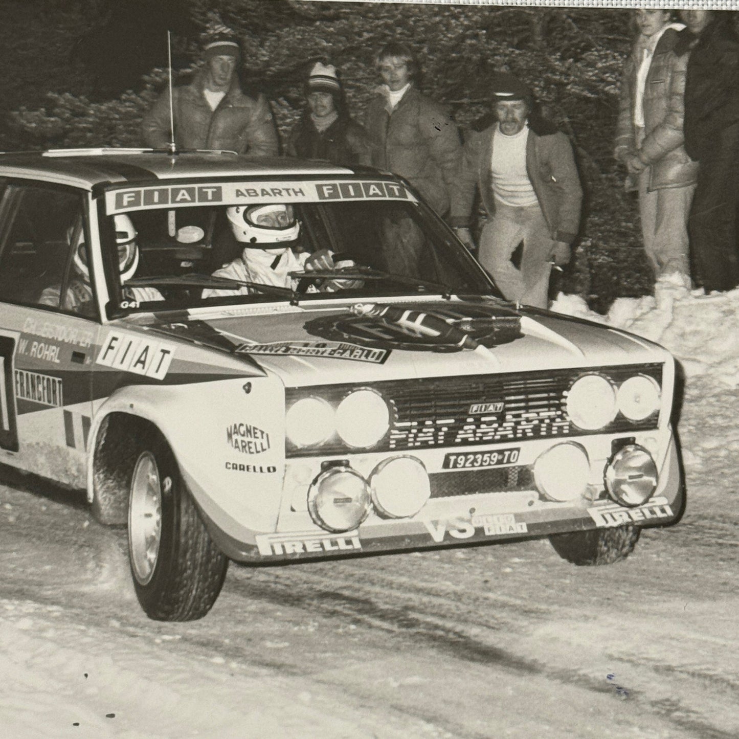 1980 Rallye Monte Carlo Press Photo Photograph DPPI Fiat 131 Abarth Car