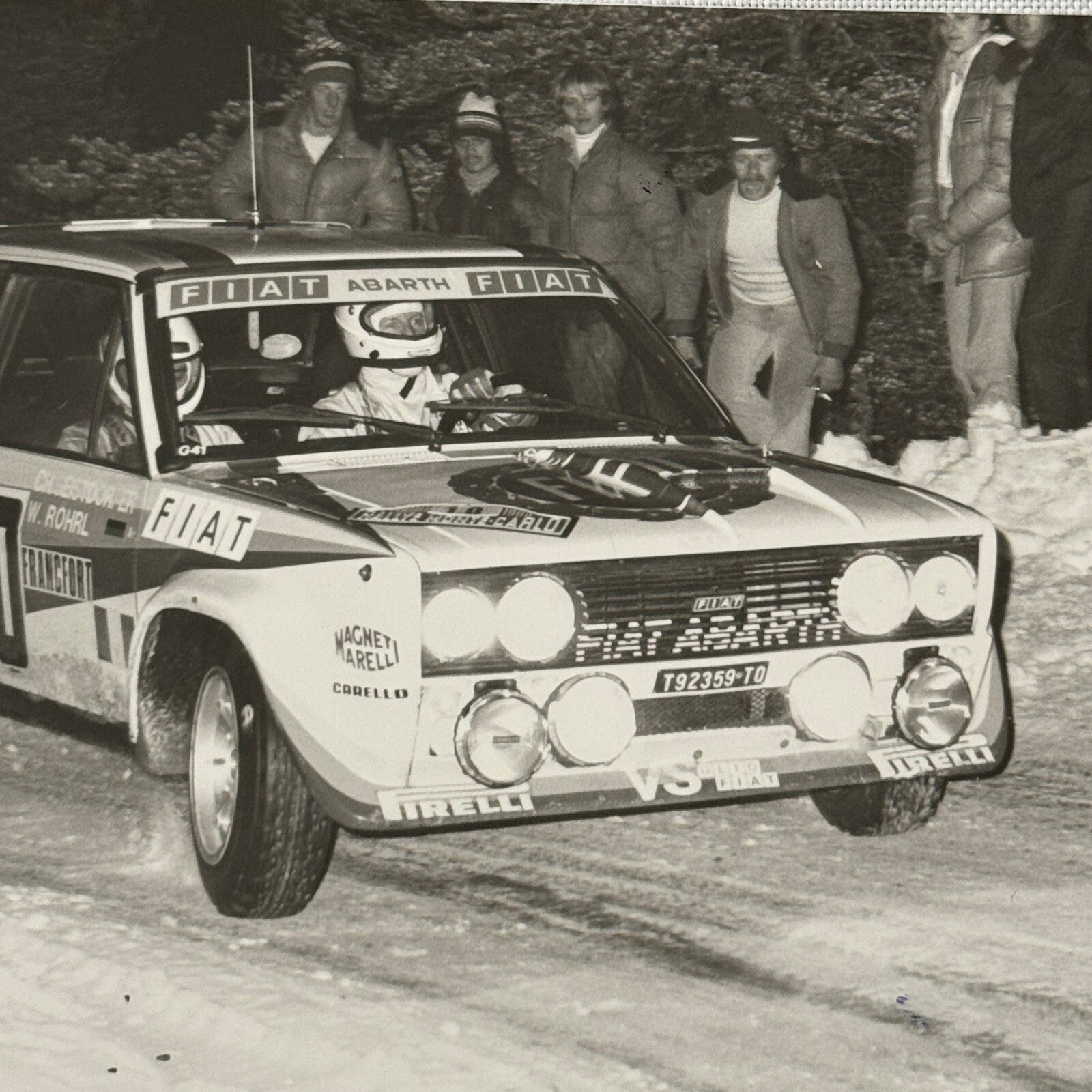 1980 Rallye Monte Carlo Press Photo Photograph DPPI Fiat 131 Abarth Car