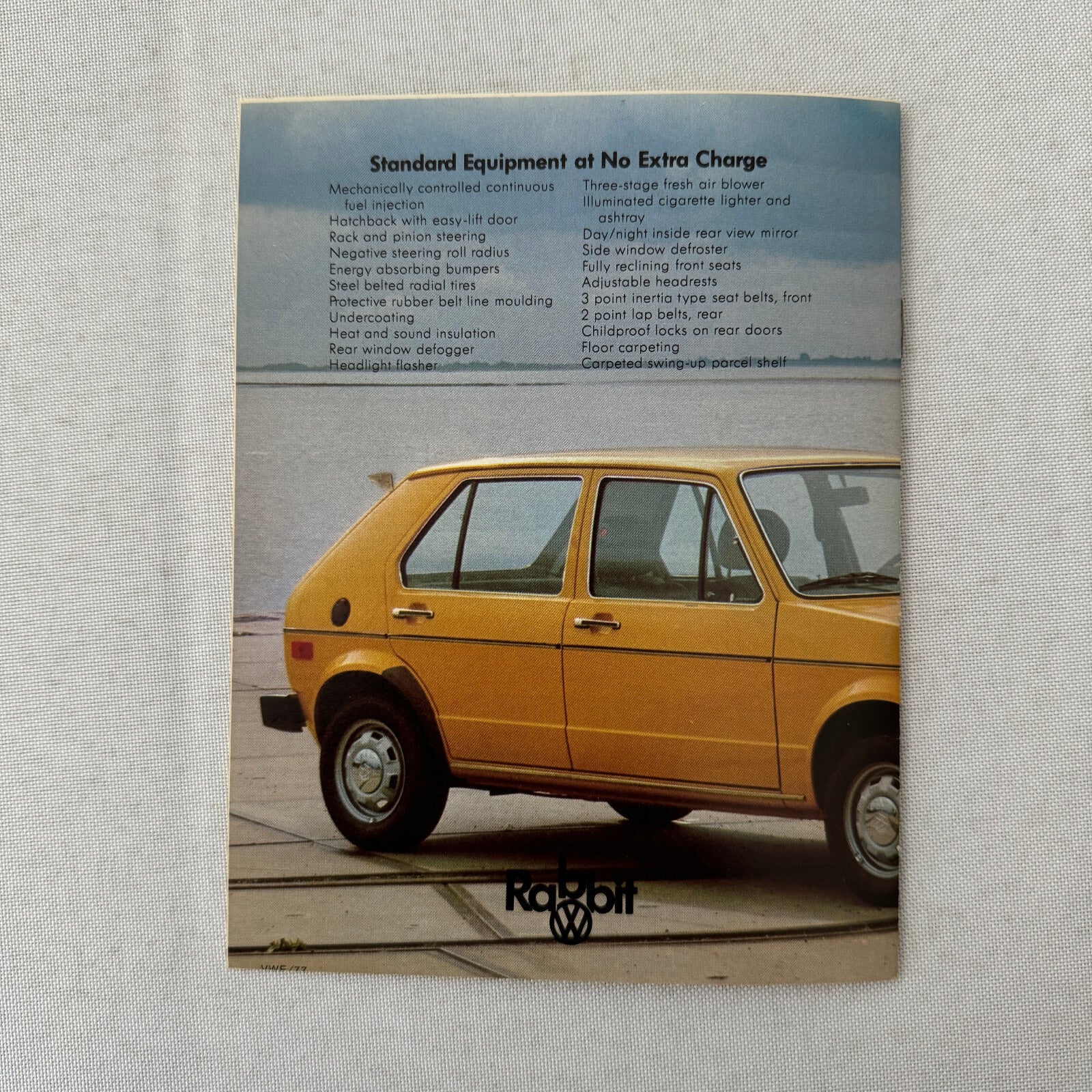 Volkswagen VW Rabbit Car Sales Brochure Catalog Canadian 1977 Campmobile Bus