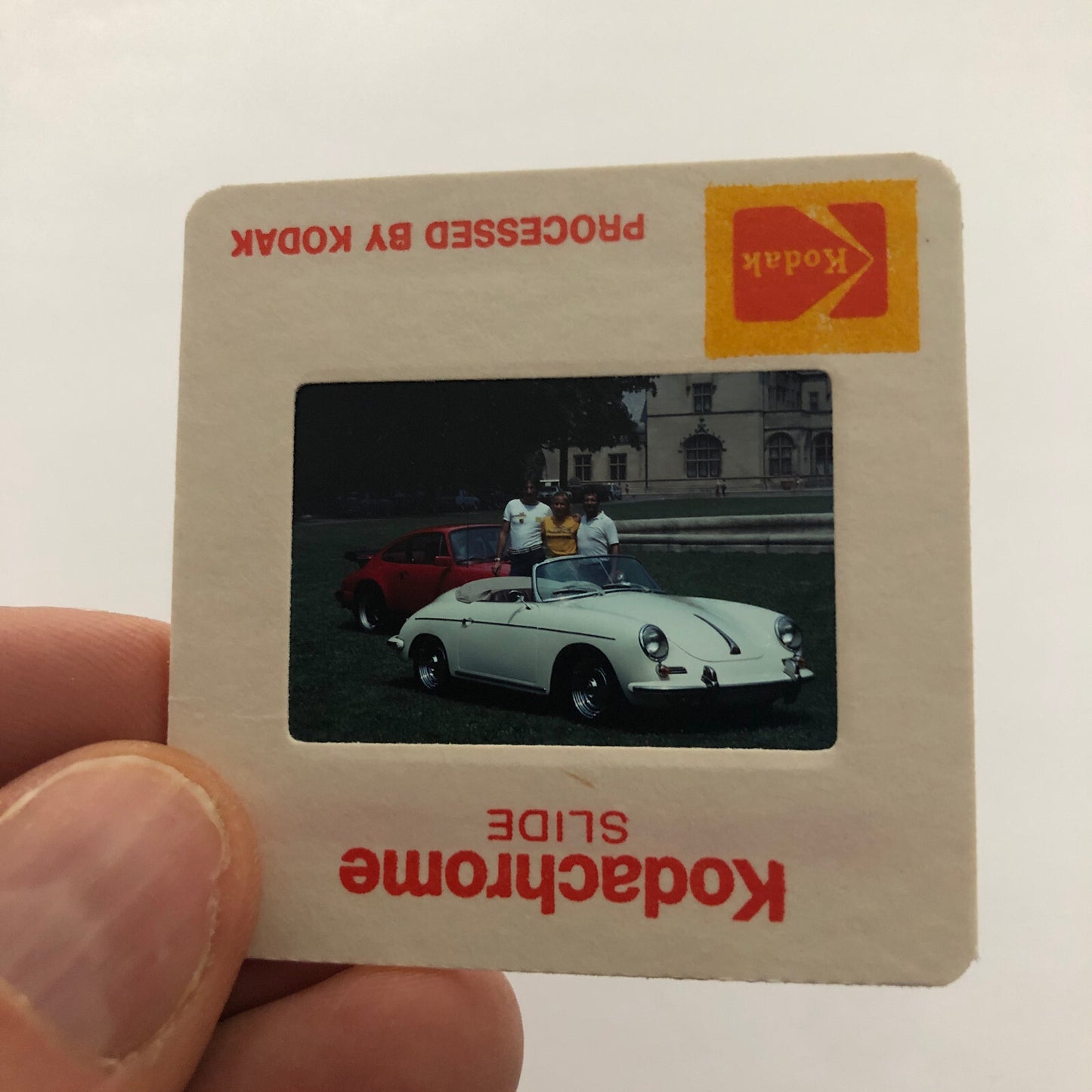 Porsche 356 Cabriolet Convertible and 911 35mm Photo Slide Vintage 1981