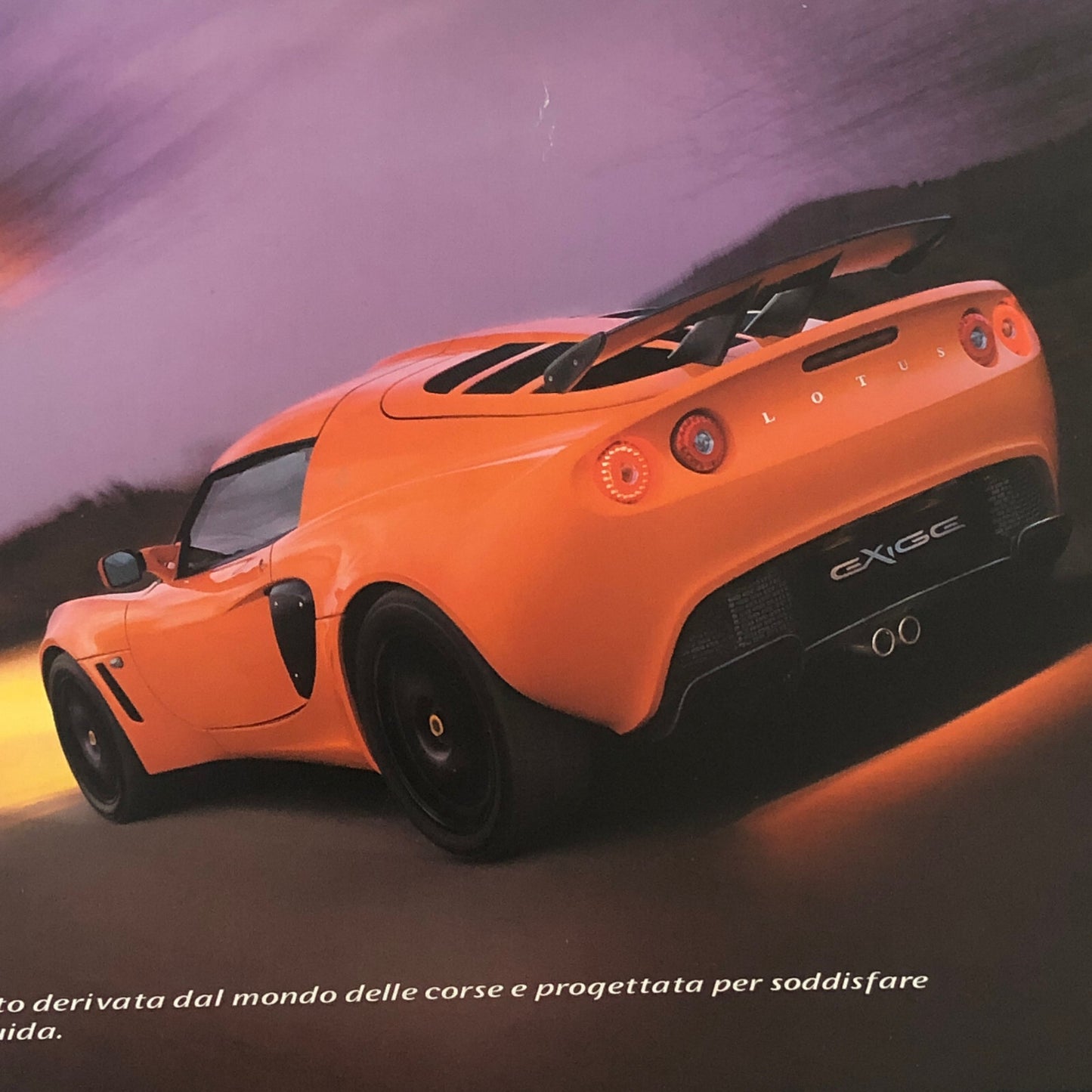 Lotus Exige Sales Sheet Brochure Advertising ITALIAN TEXT