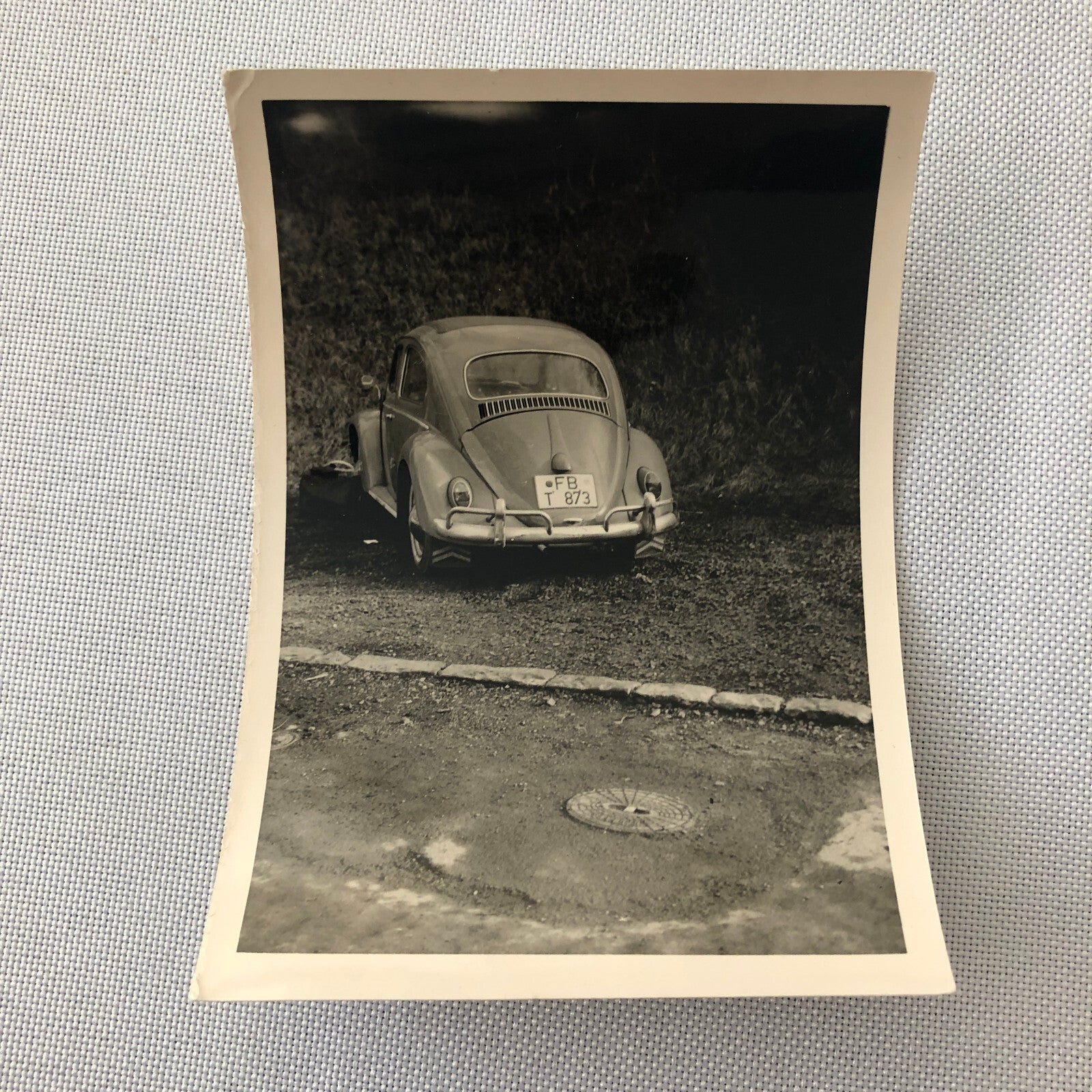 Vintage Photo Photograph Snapshot VW Volkswagen Beetle Bug Car