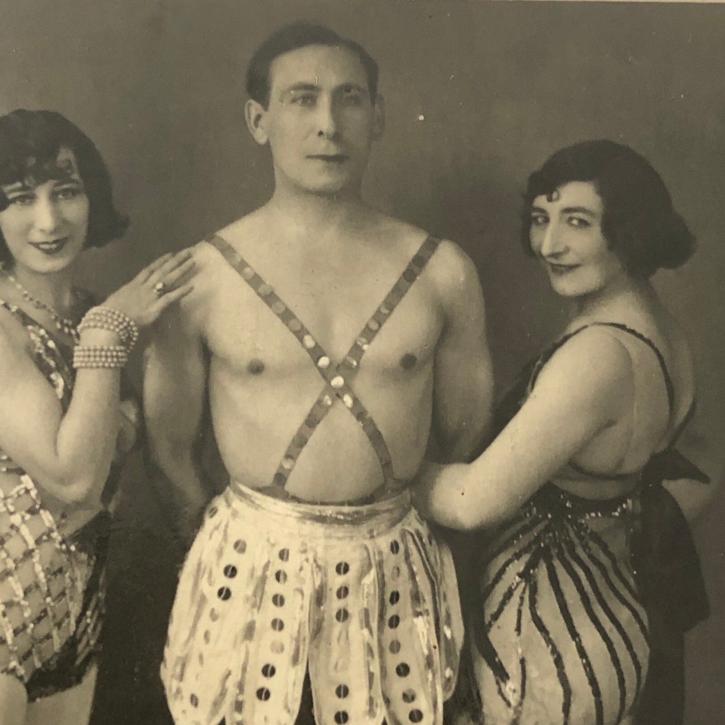 Circus Performer Acrobats Troupe RPPC Real Photo Postcard ? History Unknown