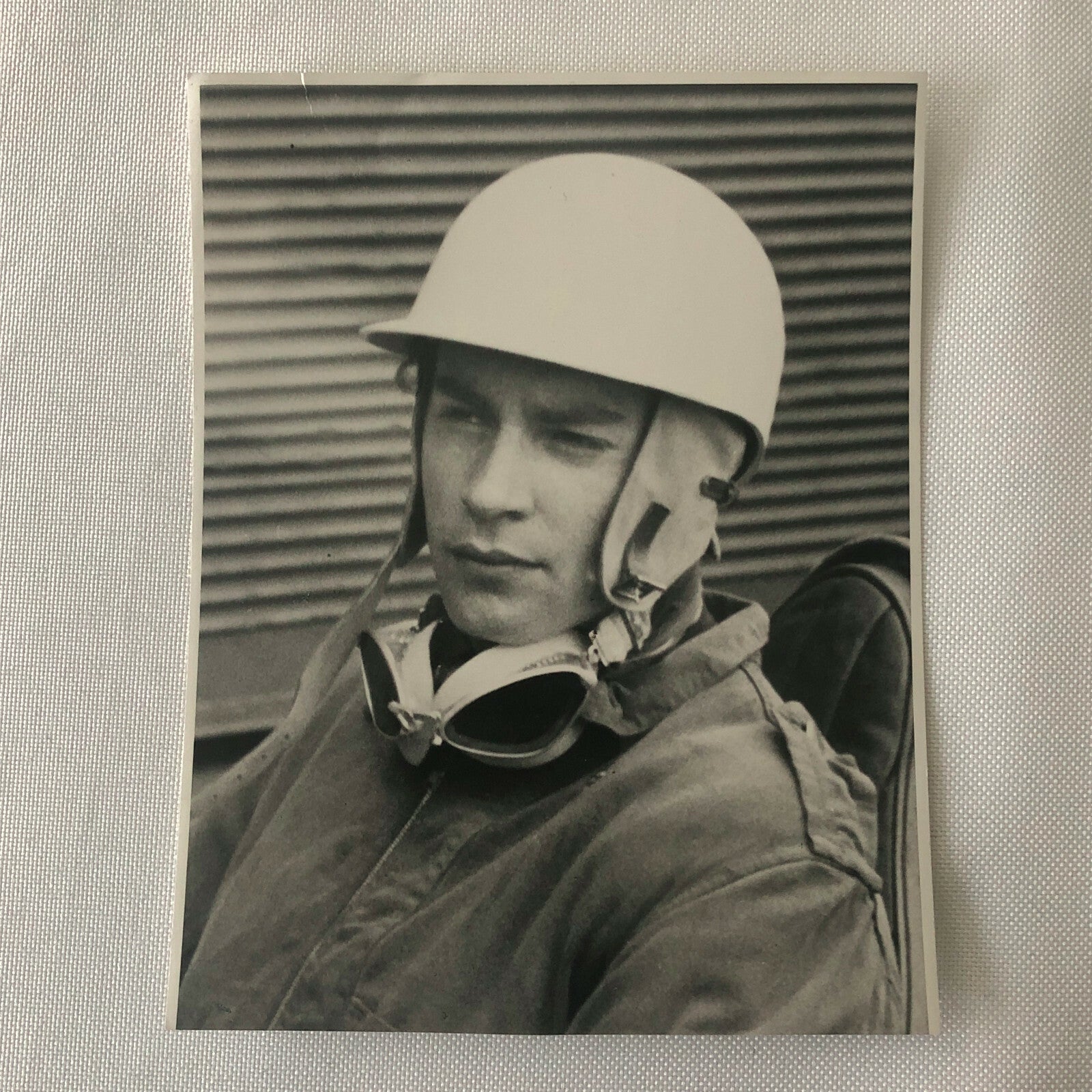 Vintage 1950s Racing Photo Photograph - Stirling Moss Driver Portrait 