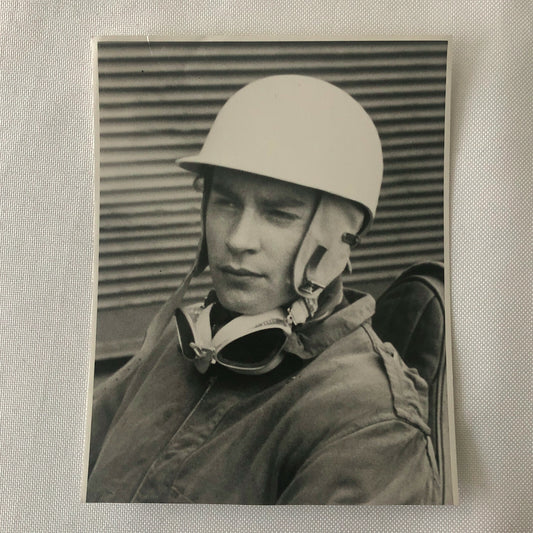 Vintage 1950s Racing Photo Photograph - Stirling Moss Driver Portrait 