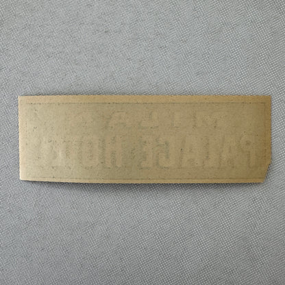 Vintage Hotel Travel Luggage Label Milan Palace Hotel