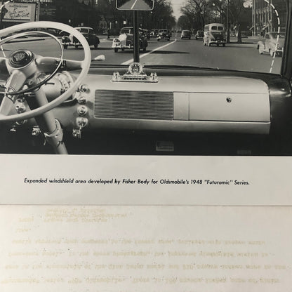 1948 Oldsmobile Series 98 Futuramic Factory Press Photo Photograph