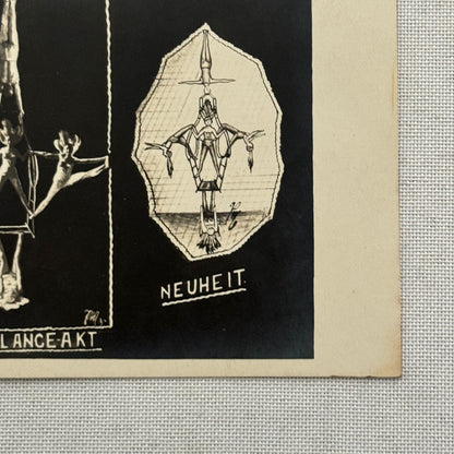 Vintage Circus Acrobat Balancing Act Postcard Post Card 5 Mickaroff German