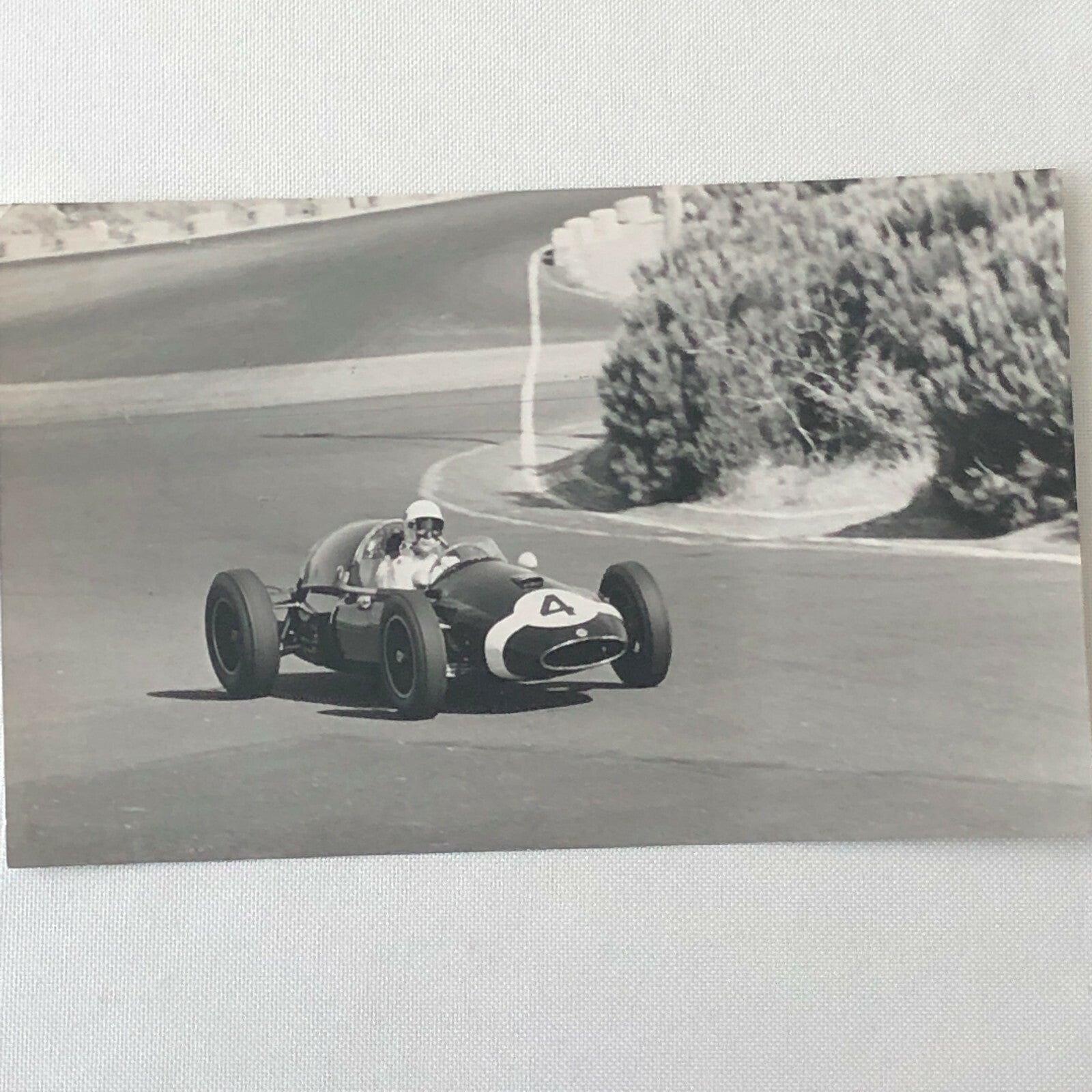 Vintage Sitrling Moss Racing Photo Photograph Bernard CAHIER
