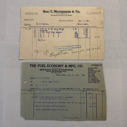 Antique Document Receipt Invoice Lot Farm Equipment Hardware Buggy Furniture 25+