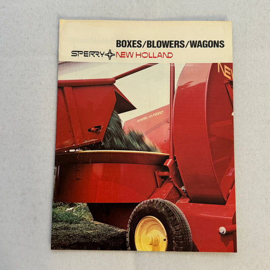 Sperry New Holland Farm Equipment Brochure Boxes Blowers Wagons Vintage