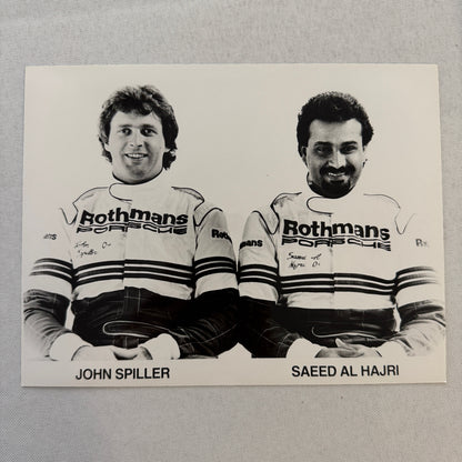 Rothmans Porsche Racing Driver Photo Photograph John Spiller Saeed Al Hajri