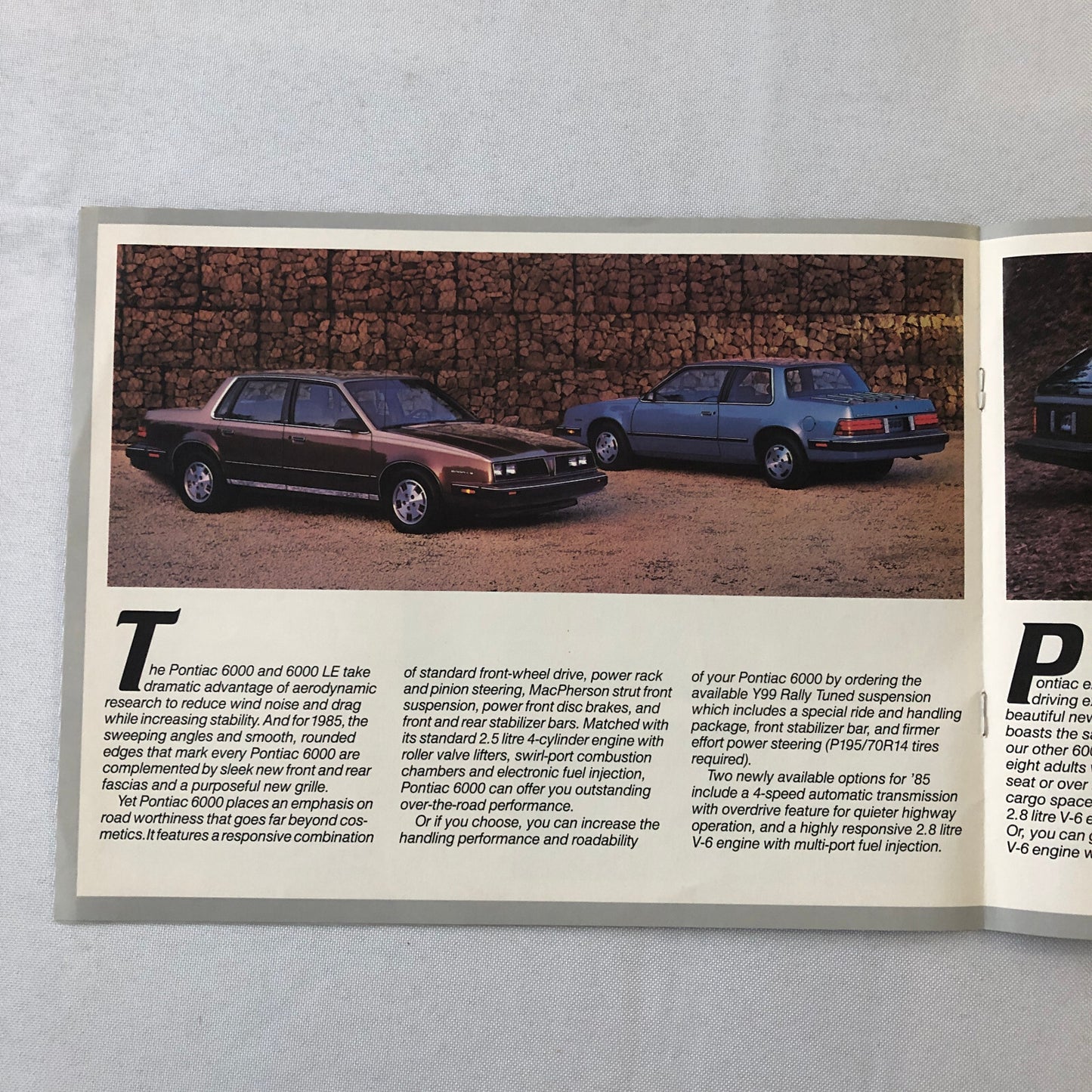 1985 Pontiac 6000 and 6000 STE Sales Brochure Catalog Coupe Sedan Station Wagon