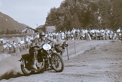 Vintage Motorcycle Racing Photo Luzisteig Motocross Negative Lot 1962