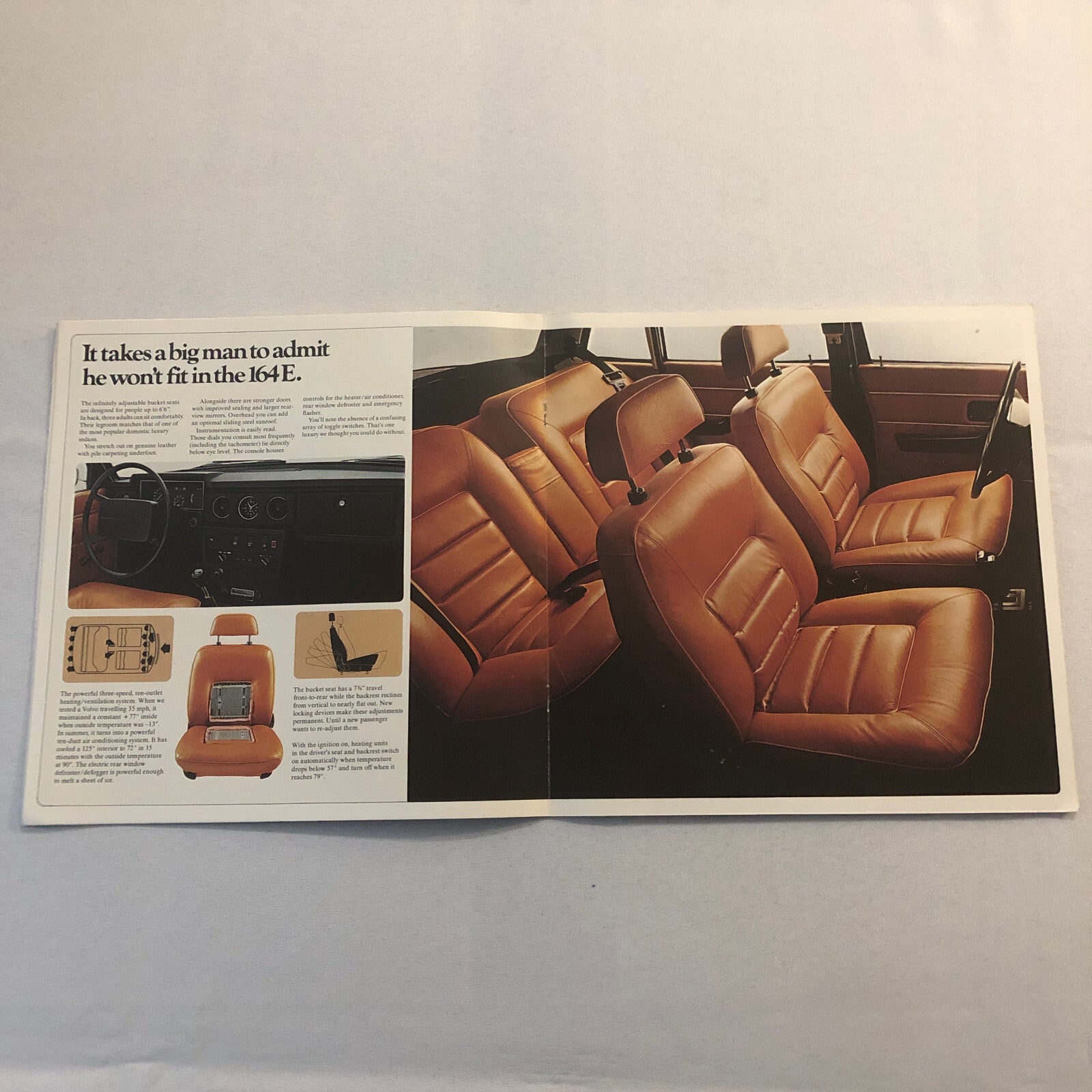 Vintage Volvo 164E Car Automobile Sales Brochure Volvo 164 E