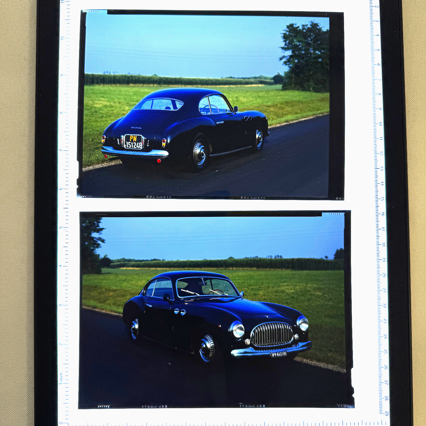 Cisitalia Coupe Car Automobile Transparency Photo Lot 2x