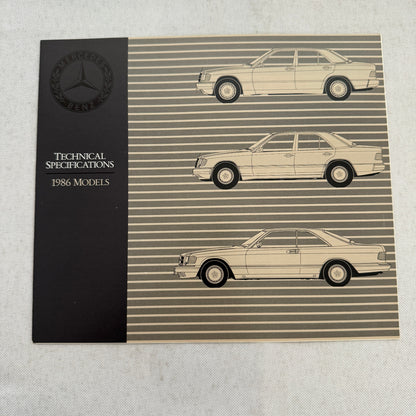 1986 Mercedes Benz Car Sales Brochure Catalog 560SL 560SEC 190D 190E 300D 300E +