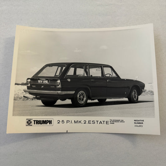 Triumph 2.5 PI MK 2 Estate Wagon Car Factory Press Photo Photograph Print 1973