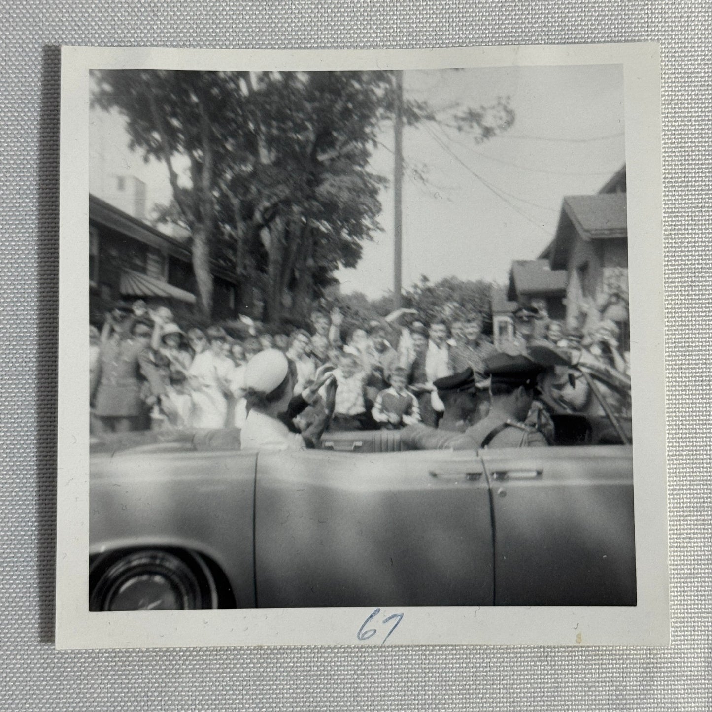 Vintage Presidential Motorcade Car Photo Lady Bird Johnson Lyndon Baines Johnson