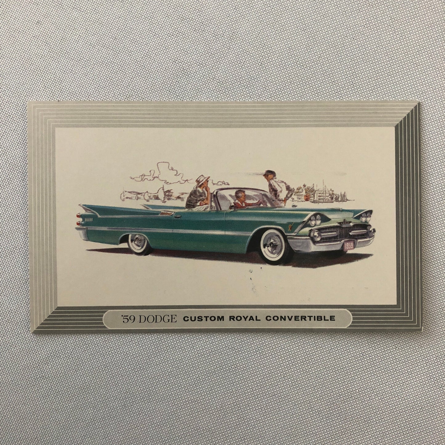 1959 Dodge Custom Royal Convertible Car Postcard Post Card Advertising