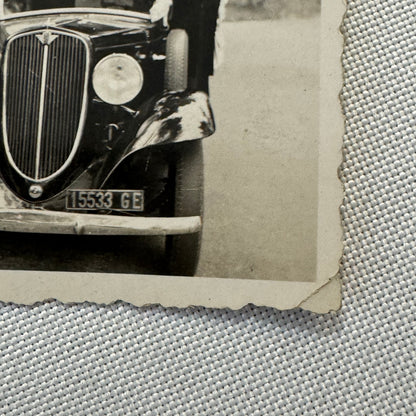 Vintage Photograph Photo Print Stylish Woman with Beautiful Automobile Car