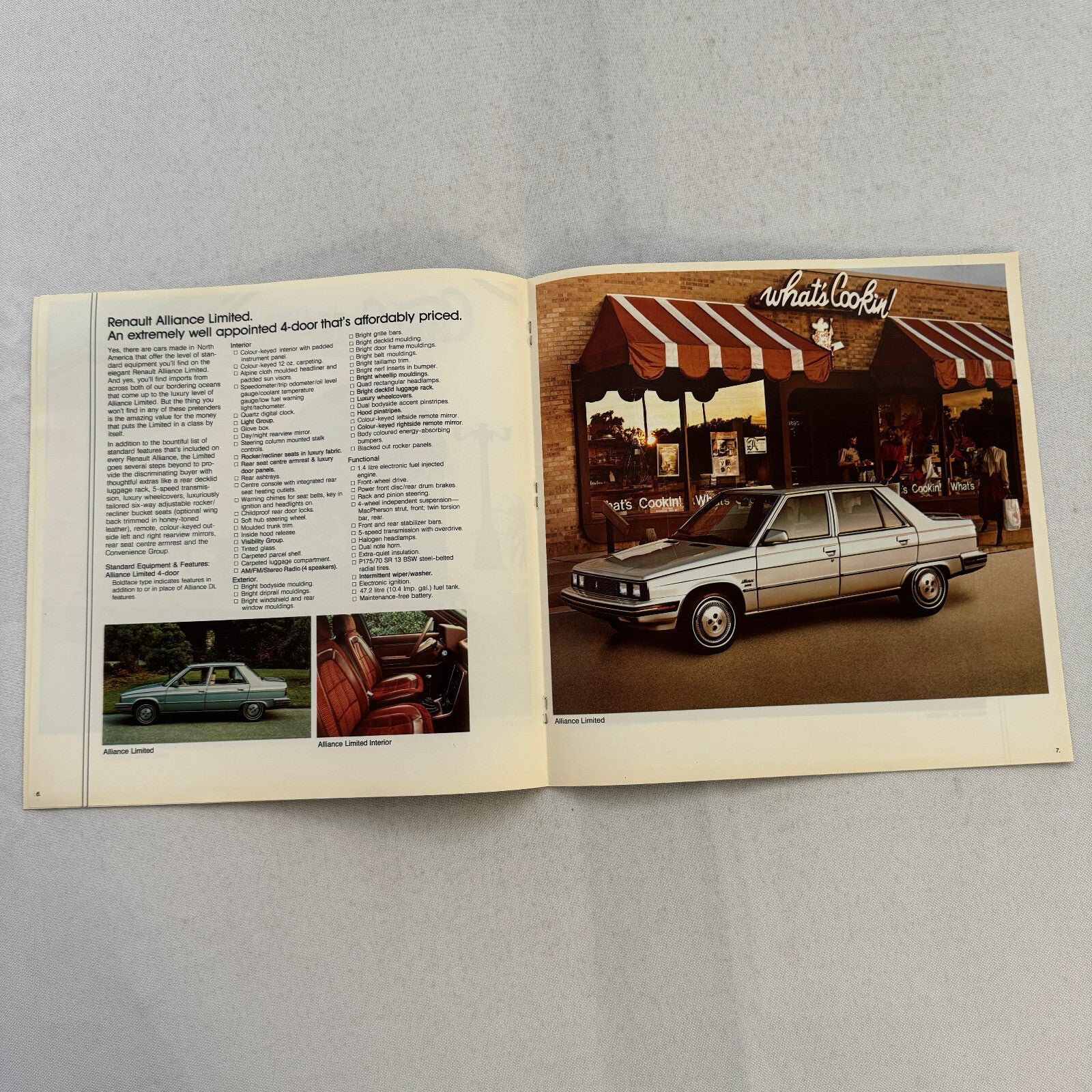 1984 Renault Alliance Car Sales Brochure Catalog Advertising Limited L DL