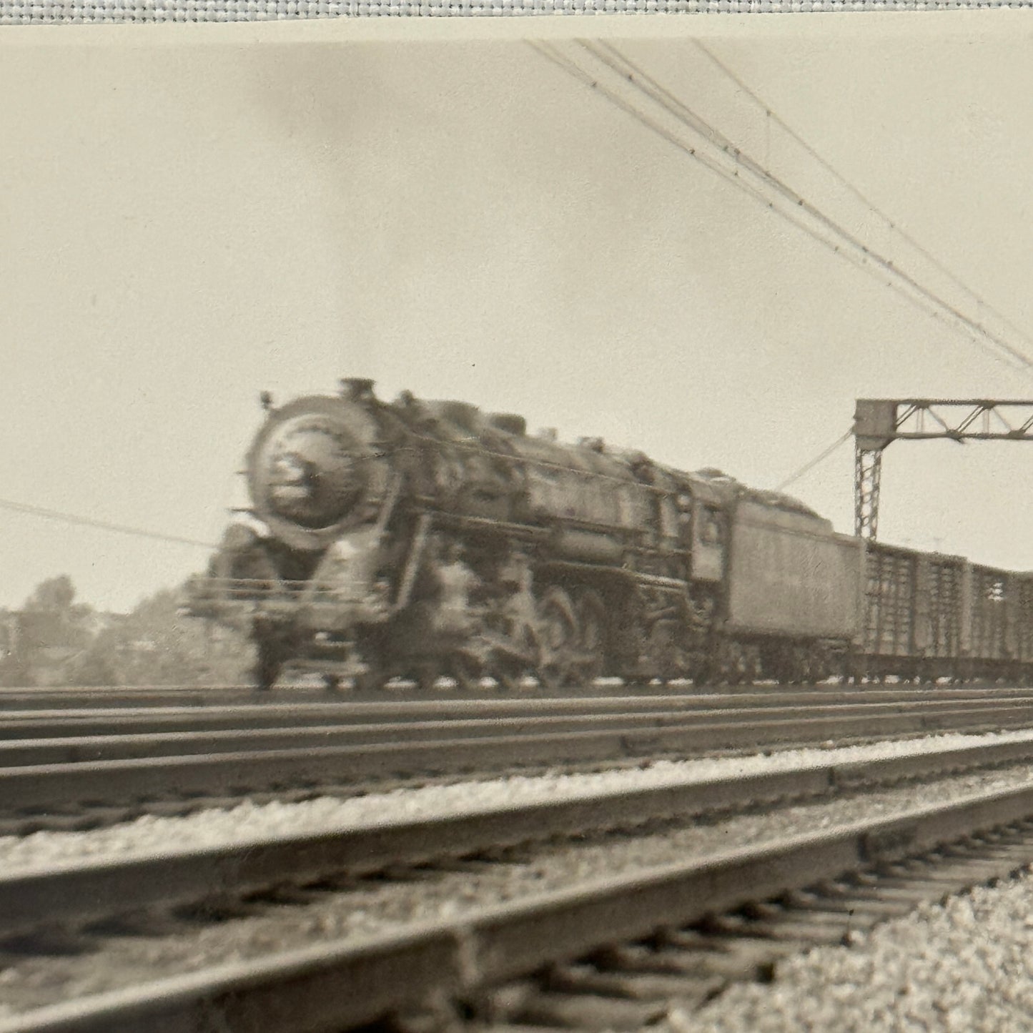 Vintage Train Locomotive Photo Photograph Railway Rail