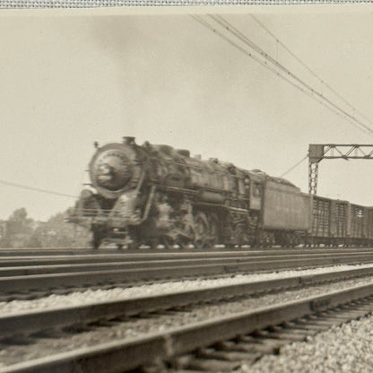 Vintage Train Locomotive Photo Photograph Railway Rail