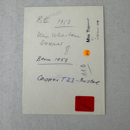 1953 Cooper T23 Bristol Bern Switzerland Swiss Racing Photo Photograph Print