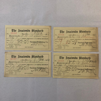 The Anaconda Standard Butte Montana Newspaper Document Ephemera Lot 9x 1910