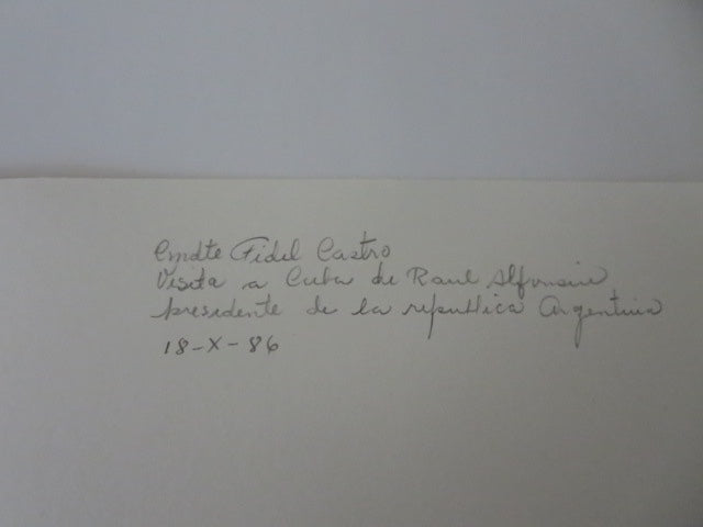 1986 Photograph of Fidel Castro in Car with Raul Alfonsin Cuba Argentina Photo