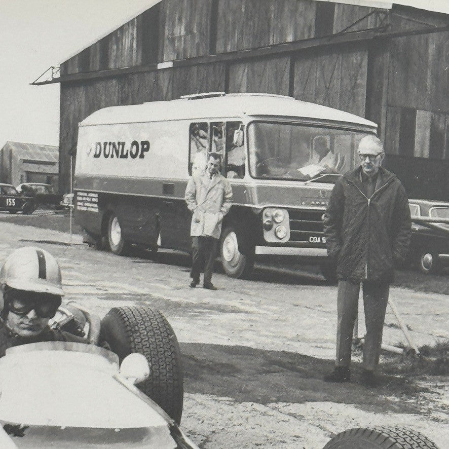 Vintage Racing Photograph John Cooper Maserati Car Ray Salvadori Driver Photo