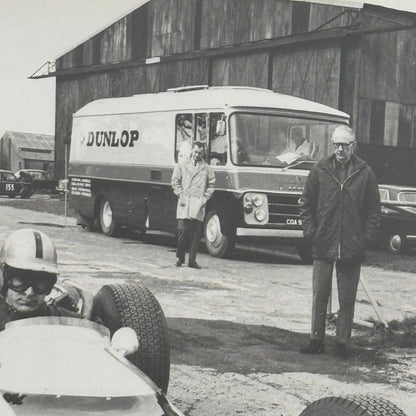 Vintage Racing Photograph John Cooper Maserati Car Ray Salvadori Driver Photo