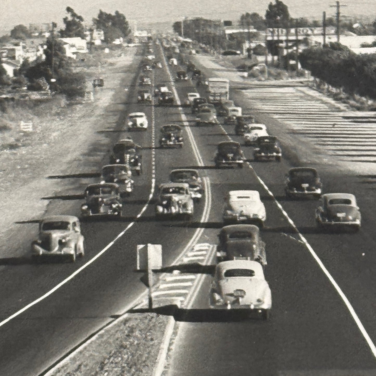Vintage Cars on California Highway Photo Photograph Print Associated Press