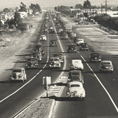 Vintage Cars on California Highway Photo Photograph Print Associated Press