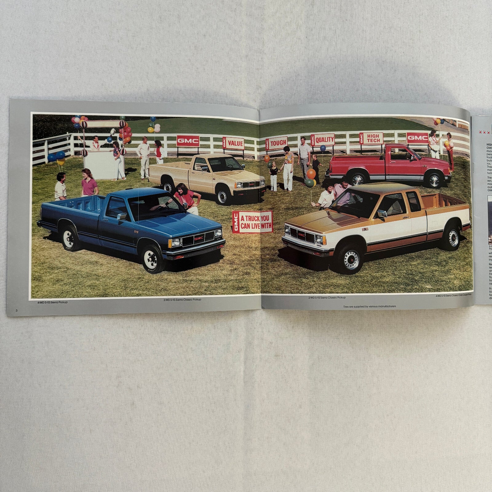 1985 GMC S-15 Pickup S15 Pickup Truck Sales Brochure Catalog Advertising
